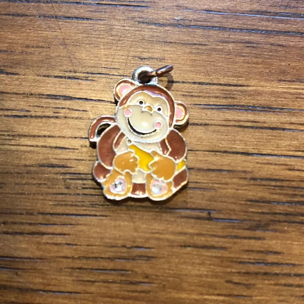 Vintage Velveteen Monkey Charm Presentation Gift /Jewelry Box/Stocking Stuffer